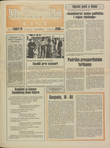 Moslavački list 1993