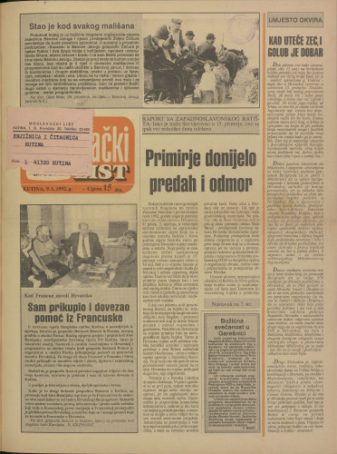 Moslavački list 1992